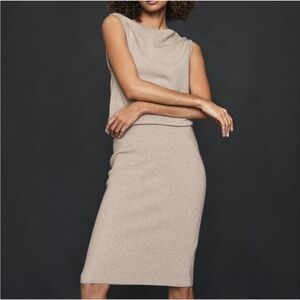 NWT NEW REISS Claudine Draped Knitted Dress